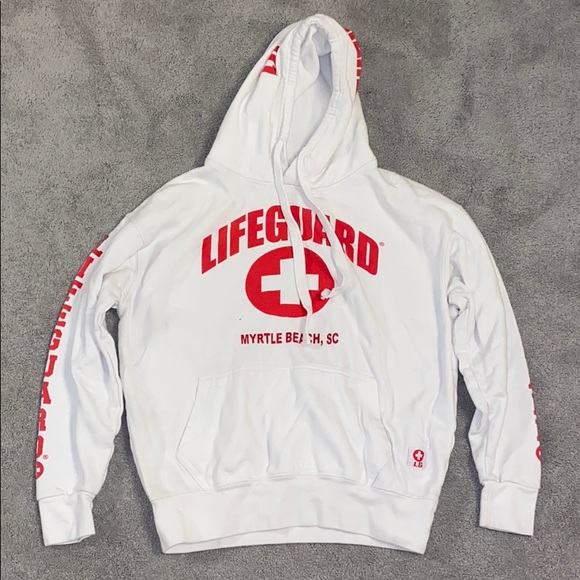 white lifeguard hoodie